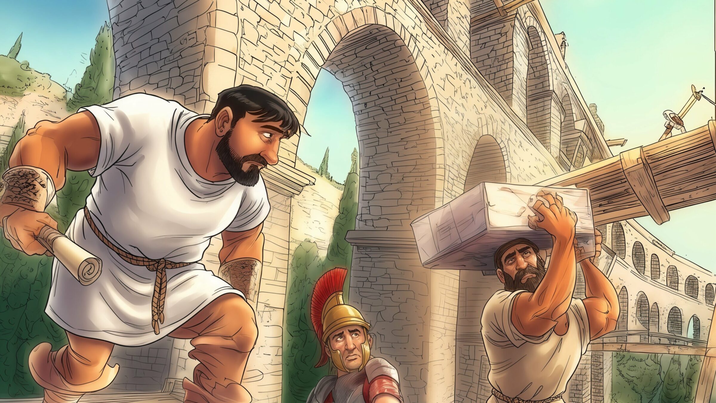La construction du Pont du Gard, un travail de Romain