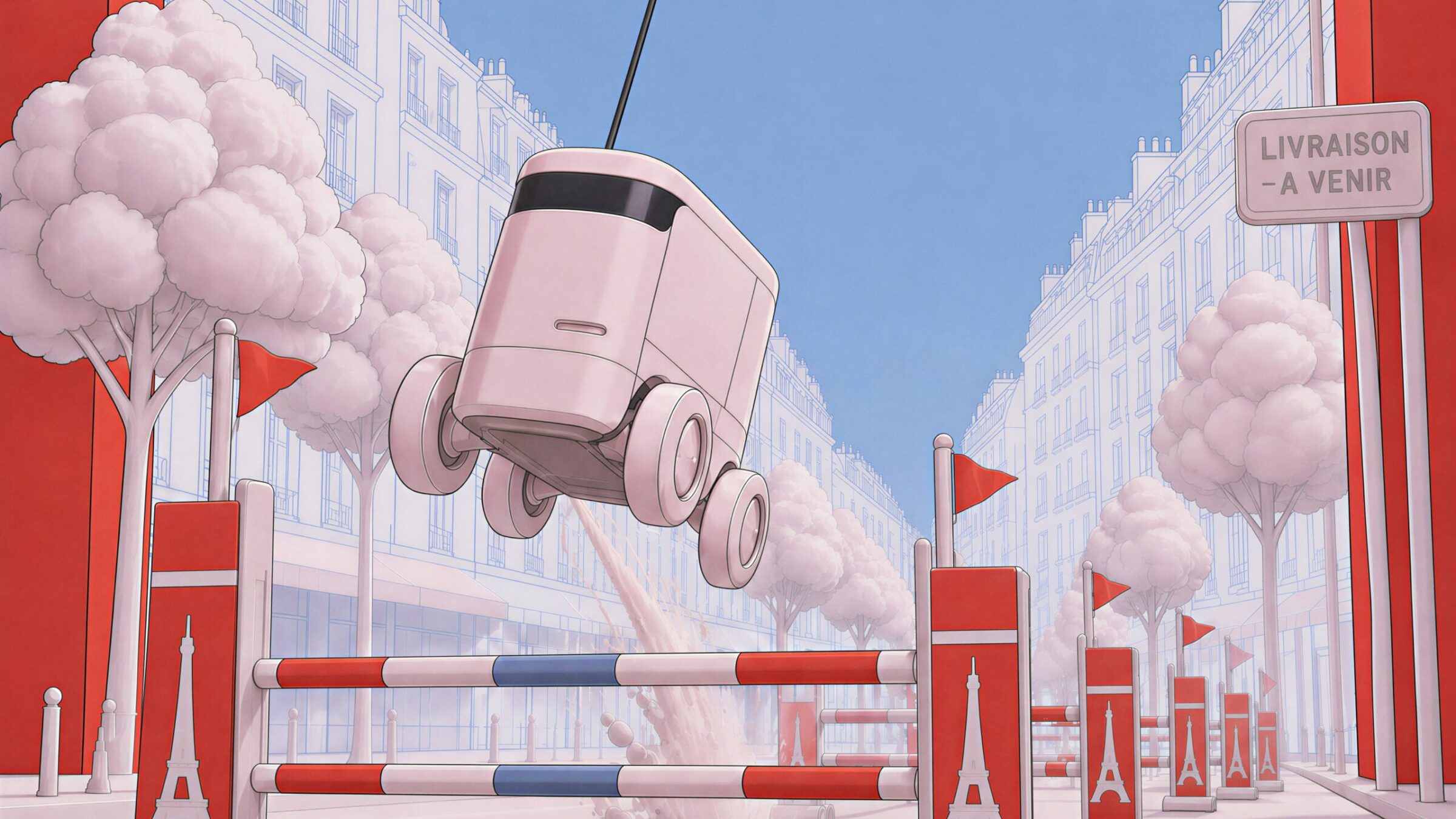 Robot livreur autonome : le parcours d&rsquo;obstacles français